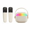 Riff K30 RGB Portable BT karaoke system with x2 Wireless mics