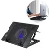 Riff RF-0092 2in1 nešiojamas aušintuvo padas ir puikiai reguliuojamo kampo stovas nešiojamam kompiuteriui (12"-17") su USB laidu