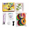 Rotaļlietas iLike 3D Pen-3 with LCD display and 10 stencils Mėlyna + Plastic set: 20 colors of 10 meters 200 meters Mėlyna