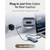 Cudy UH500 laptop dock/port replicator USB 3.2 Gen 1 (3.1 Gen 1) Type-C Pilkas, Sidabrinis