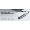 Cudy UH605 laptop dock/port replicator Wired USB 3.2 Gen 1 (3.1 Gen 1) Type-C Pilkas, Sidabrinis