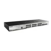 Šakotuvas D-Link DGS-1210-28/ME 28 prievadų Gigabit Metro Ethernet išmanusis jungiklis, 24x GbE, 4x SFP, be ventiliatoriaus