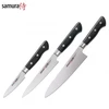 Samura PRO-S kompl. no 3 nažiem: Paring 88mm / Utility 145mm / European Chef's 200mm no AUS 8 Japāņu tērauda 58 HRC DĀVANU KASTĒ