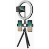 Selfie stick Elight nūja O1 Flexi tripod stand 30cm + 10'' LED Ring with cable remote & Phone / 3/4 screw fix Juodas