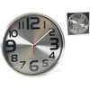 Decorlife zegar ścienny Abel 29 cm aliuminio sidabrinė/juoda