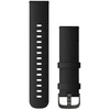 Garmin Greitai atsegamas dirželis (22 mm), juoda oda su šlifuoto skalūno spalvos detalėmis