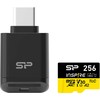 Kietasis diskas Silicon Power Micro SDXC 256GB atminties kortelė Inspire + kortelių skaitytuvas