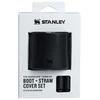 Stanley 2 apsauginių dangtelių ir šiaudelių rinkinys termoso puodeliams 1,18 l „The Quencher Boot“ + šiaudelio formos antgalis, juodas