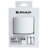 Stanley Apsauginis dangtelis ir šiaudelių antgaliai, 2 vnt. rinkinys termo puodeliams 0,89L/0,59L The Quencher Boot + Straw Topper šviesiai baltas
