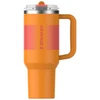 Stanley Termospuodelis su šiaudeliu The Quencher ProTour Flip Straw Tumbler 1.18L oranžinis