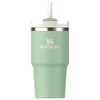 Stanley Termospuodelis su šiaudeliu The Quencher H2.O FlowState Tumbler 0.59L pistacijų spalvos