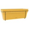 Stefanplast Balcony set with automatic watering system and metal support 50x18x17cm mustard yellow