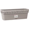 Stefanplast gėlių dėžutė su padėklu Gaia 50x18x17cm šviesiai pilka