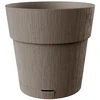 Stefanplast gėlių vazonas su padėklu Ethica Ø25x25cm ruda