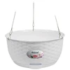 Stefanplast Hanging flower pot Natural Ø30x14.5cm baltas