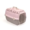 Stefanplast Transportesanas buris Horizon 1 ar plastmasas durvim 48x32x30cm roza/peleks