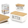 Sviestinis indas Kinvara Keraminis sviestinis indas su užrašu BUTTER, 10 x 16,5 x 8,5 cm