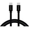 Swissten Textile Universāls Quick Charge 3.1 USB-C uz USB-C Datu un Uzlādes Kabelis 2m Melns