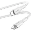 Puro Elektrik Puro Soft USB-C – USB-C 60W 1,5m silikoninis laidas – baltas