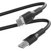 PURO ICON Soft Cable - Kabelis USB-C do USB-C 1,5 m Juodas
