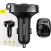 Transmiter FM Baseus Bluetooth 2xUSB Micro SD juoda
