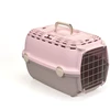Stefanplast Transport cage Horizon 1 with metal door 48x32x30cm pink/pilkas