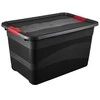 keeeper Aufbewahrungsbox"Box Solido" 52 Liter graphite/raudona mit Deckel Deckel