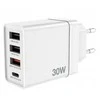 Verbatim 30W Laidinis įkroviklis 3xUSB-A/USB-C PD 3.0 CHR-30EU2 baltos spalvos 49701