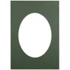 Nuotraukų rėmelis Victoria Collection Passepartout 30x40 žalias oval 20761 ()