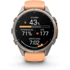 „Garmin fenix 9 Pro“ išmanusis laikrodis, „inReach“, 43 mm, titano korpusas su „Shell Rožinė“ / „Autumn Oranžinis“ spalvos silikonine apyranke