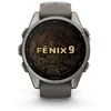 Išmanusis laikrodis Garmin fenix 9 – 43mm, Titanium with Fog Pilkas Silicone Band