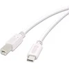Vivanco kabelis USB-C - USB-B 3m, baltas (45356)