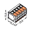 WAGO 221-420 Universali jungtis laidams, 10x4mm2, 1vnt.