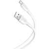 XO kabelis NB212 USB – microUSB 1,0 m 2,1A baltas