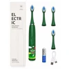 Šepetėlis iLike Do zębów Kids Sonic Elektrinis dantų šepetėlis Atsparus vandeniui 5 Heads (1+4 Replacement Heads) Baterija Powered Soft Bristles Žalias (ILIKW1ET5G)
