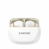 CANYON ausinės HEXAGON 7 TWS ANC+ENC belaidis įkrovimas baltas smėlio spalvos