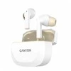 CANYON ausinės HEXAGON 7 TWS ANC+ENC belaidis įkrovimas baltas smėlio spalvos