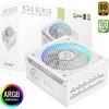 Gamemax PSU | RGB 750G WH | 750 W | Gold | Baltas | Full Modular