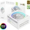 Gamemax PSU | RGB 850G WH | 850 W | Gold | Baltas | Full Modular