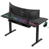 Huzaro Meester Group Sp. su o.o. Hero 8.7 RGB Juodas 140 cm electric gaming desk