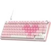 Royal Kludge R75 RGB Rožinė Melody laidinė klaviatūra | 75%, Hot-swap, Kreminis switches, US