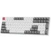 Royal Kludge RK100 Tri-mode belaidė klaviatūra | 96%, Hot-swap, Raudona Switches, US, balta