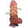 LOVETOY 9,5 colio dvigubo sluoksnio platininis silikoninis kranas su virve
