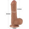 LOVETOY 7 colių slankioji oda, dviejų sluoksnių Dong Brown
