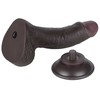 LoveToy 7.5'' slankiojančios odos dvisluoksnis diržas, juodas
