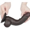 LoveToy 7.5'' slankiojančios odos dvisluoksnis diržas, juodas