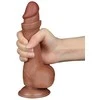 LOVETOY 7.5'' slankiojančios odos dvisluoksnis dong'as, rudas