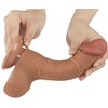 LoveToy 7.5'' slankiojančios odos dvisluoksnis dong'as, rudas