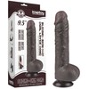 LoveToy 9.5'' Sliding Skin Dual Layer Dong Juodas