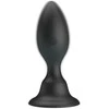 MR PLAY Vibrating Intimate Plug Juodas with Remote Control, 12 Modes, 108mm